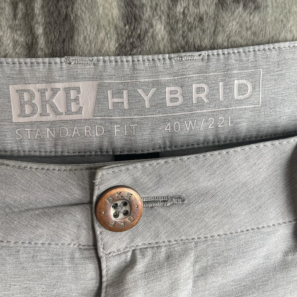 BKE Shorts With Pockets Mens 40 Gray Chino Standard Fit Stretch Casual 10 Inseam